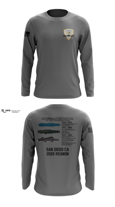 Midway Veterans' Association 36317900 Long Sleeve Performance Shirt 4