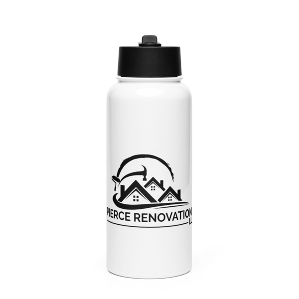 Pierce Renovations LLC 30860795 Stainless Steel Water Bottle with a Straw Lid