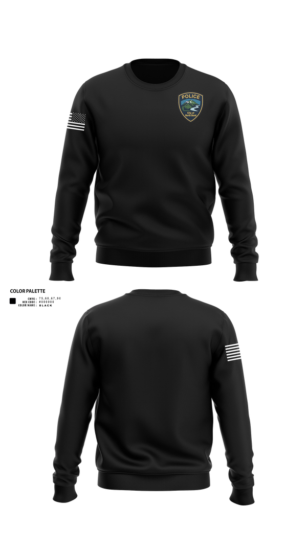 Crew Neck Sweatshirt, North Bend PD, Police, Teamtime, Team time, sublimation, custom sports apparel, team uniforms, spirit wear, spiritwear, sports uniforms, custom shirts, team store, custom team store, fundraiser sports, apparel fundraiser