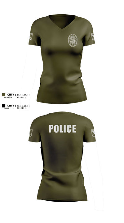 Astatula Police Department 20929188 Women's Short Sleeve V-neck Shirt - 4