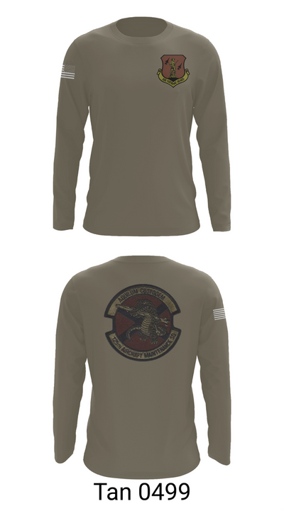 125th Tactical Aircraft Maintenance SQ 70898638 Long Sleeve Performance Shirt 63