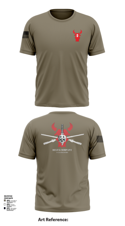 D Co 1-133 IN 71672506 Short Sleeve Performance Shirt - 12