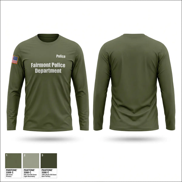 Long Sleeve Performance Shirt, Fairmont Police Department, Police, Teamtime, Team time, sublimation, custom sports apparel, team uniforms, spirit wear, spiritwear, sports uniforms, custom shirts, team store, custom team store, fundraiser sports, apparel fundraiser
