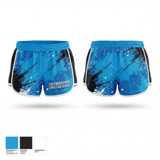 Womens Shorts, Lakewood Park Christian School, Women's Soccer, Teamtime, Team time, sublimation, custom sports apparel, team uniforms, spirit wear, spiritwear, sports uniforms, custom shirts, team store, custom team store, fundraiser sports, apparel fundraiser