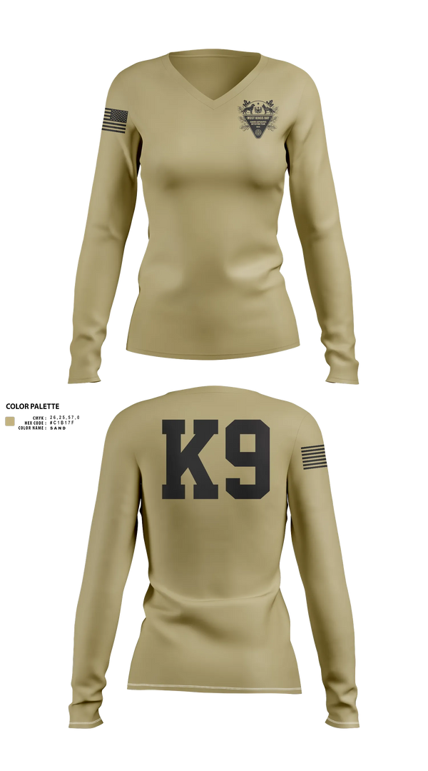 Womens Long Sleeve Vneck Shirt, MSST Kings Bay, Coast Guard, Teamtime, Team time, sublimation, custom sports apparel, team uniforms, spirit wear, spiritwear, sports uniforms, custom shirts, team store, custom team store, fundraiser sports, apparel fundraiser