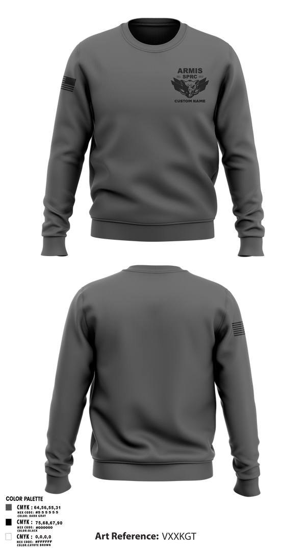 Crew Neck Sweatshirt, JFHQ ARMIS, National Guard, Teamtime, Team time, sublimation, custom sports apparel, team uniforms, spirit wear, spiritwear, sports uniforms, custom shirts, team store, custom team store, fundraiser sports, apparel fundraiser