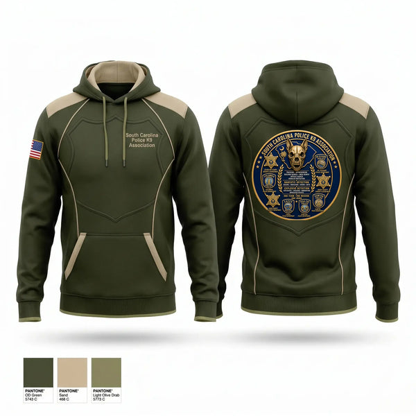 Hoodie, South Carolina Police K9 Association, Police, Teamtime, Team time, sublimation, custom sports apparel, team uniforms, spirit wear, spiritwear, sports uniforms, custom shirts, team store, custom team store, fundraiser sports, apparel fundraiser