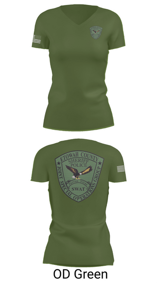 Womens Short Sleeve Vneck Shirt, Etowah County JSOG, , Teamtime, Team time, sublimation, custom sports apparel, team uniforms, spirit wear, spiritwear, sports uniforms, custom shirts, team store, custom team store, fundraiser sports, apparel fundraiser