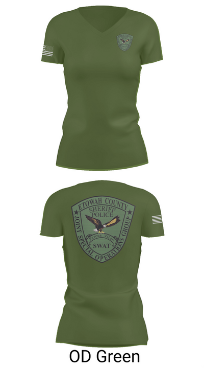 Etowah County JSOG 23168603 Women's Short Sleeve V-neck Shirt - 46