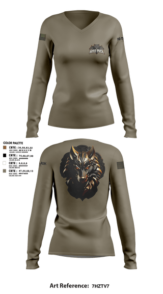 Women's Long Sleeve Vneck Shirt, 501st BSB, Army, Teamtime, Team time, sublimation, custom sports apparel, team uniforms, spirit wear, spiritwear, sports uniforms, custom shirts, team store, custom team store, fundraiser sports, apparel fundraiser
