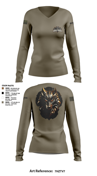 501st BSB 21749910 Women's Long Sleeve V-neck Shirt - 7