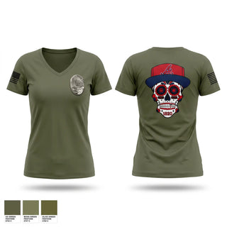 Womens Short Sleeve Vneck Shirt, Cheraw, Police, Teamtime, Team time, sublimation, custom sports apparel, team uniforms, spirit wear, spiritwear, sports uniforms, custom shirts, team store, custom team store, fundraiser sports, apparel fundraiser