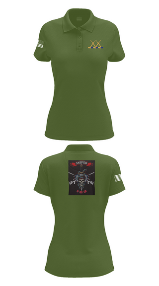 Womens Short Sleeve Performance Polo, 5-20 Infantry, Sniper section, Army, Teamtime, Team time, sublimation, custom sports apparel, team uniforms, spirit wear, spiritwear, sports uniforms, custom shirts, team store, custom team store, fundraiser sports, apparel fundraiser