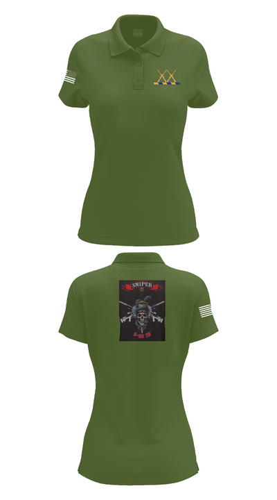 5-20 Infantry, Sniper section 41937492 Women's Short Sleeve Performance Polo  - 55