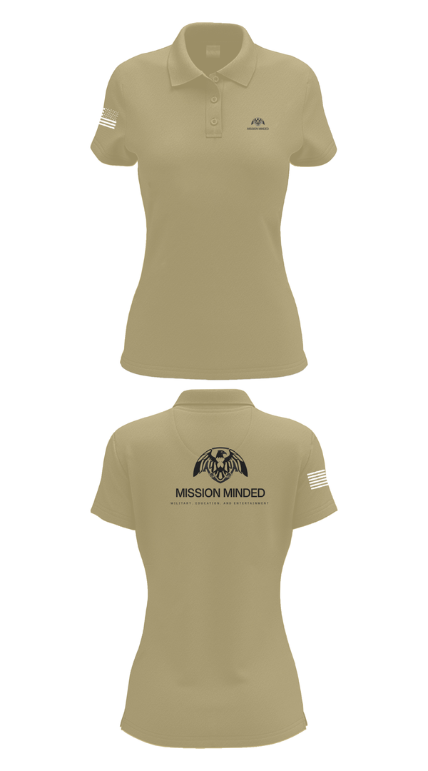 Womens Short Sleeve Performance Polo, Mission Minded, , Teamtime, Team time, sublimation, custom sports apparel, team uniforms, spirit wear, spiritwear, sports uniforms, custom shirts, team store, custom team store, fundraiser sports, apparel fundraiser