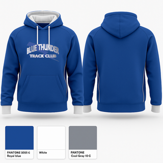 Hoodie, Blue Thunder, Track & Field, Teamtime, Team time, sublimation, custom sports apparel, team uniforms, spirit wear, spiritwear, sports uniforms, custom shirts, team store, custom team store, fundraiser sports, apparel fundraiser