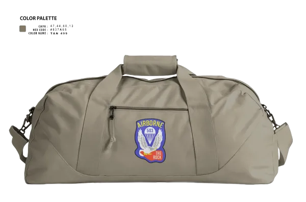 Duffle Bag, 1st Battalion 503rd Infantry Regiment, , Teamtime, Team time, sublimation, custom sports apparel, team uniforms, spirit wear, spiritwear, sports uniforms, custom shirts, team store, custom team store, fundraiser sports, apparel fundraiser