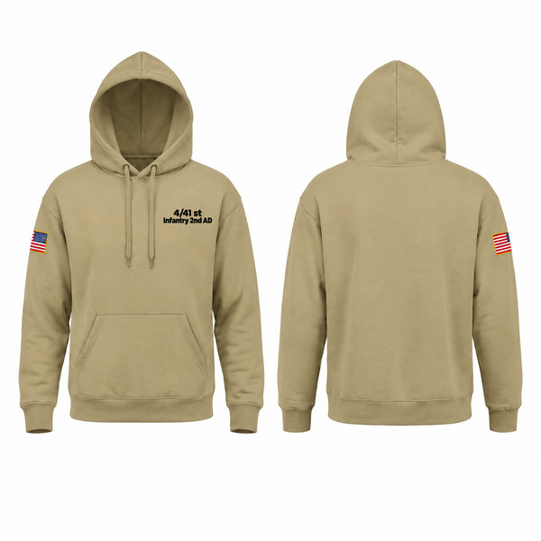 Hoodie, 4/41 st Infantry 2nd AD, Army, Teamtime, Team time, sublimation, custom sports apparel, team uniforms, spirit wear, spiritwear, sports uniforms, custom shirts, team store, custom team store, fundraiser sports, apparel fundraiser