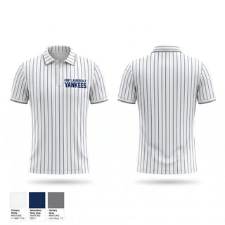 Short Sleeve Performance Polo, Fort Lauderdale Yankees, Baseball, Teamtime, Team time, sublimation, custom sports apparel, team uniforms, spirit wear, spiritwear, sports uniforms, custom shirts, team store, custom team store, fundraiser sports, apparel fundraiser