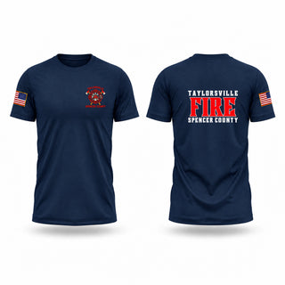 Old School Cotton Feel Shirt, Taylorsville-Spencer County Fire District, Fire Department, Teamtime, Team time, sublimation, custom sports apparel, team uniforms, spirit wear, spiritwear, sports uniforms, custom shirts, team store, custom team store, fundraiser sports, apparel fundraiser