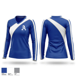 Womens Long Sleeve Vneck Shirt, Albany Falcons Softball, Softball, Teamtime, Team time, sublimation, custom sports apparel, team uniforms, spirit wear, spiritwear, sports uniforms, custom shirts, team store, custom team store, fundraiser sports, apparel fundraiser