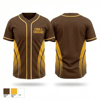 Full Button Baseball Jersey, Cibola Cougars, Baseball, Teamtime, Team time, sublimation, custom sports apparel, team uniforms, spirit wear, spiritwear, sports uniforms, custom shirts, team store, custom team store, fundraiser sports, apparel fundraiser