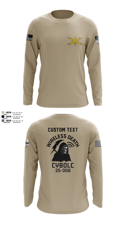Bravo Company, 401st Cyber Battalion 75539801 Long Sleeve Performance Shirt - 6