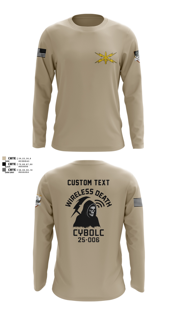 Long Sleeve Performance Shirt, Bravo Company, 401st Cyber Battalion, Army, Teamtime, Team time, sublimation, custom sports apparel, team uniforms, spirit wear, spiritwear, sports uniforms, custom shirts, team store, custom team store, fundraiser sports, apparel fundraiser