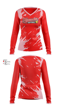 Manzanita Softball 24227643 Women's Long Sleeve V-neck Shirt - 9
