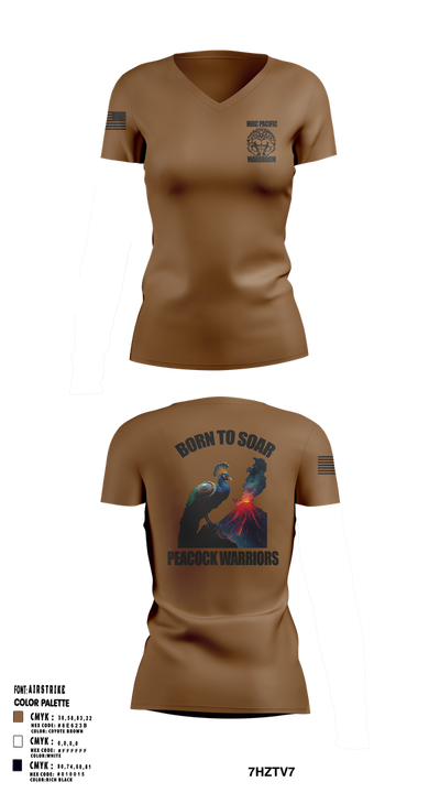 NIOC Pacific Officers Association 26221962 Women's Short Sleeve V-neck Shirt - 1