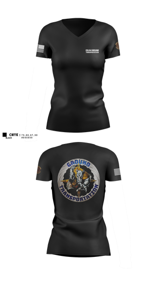 Womens Short Sleeve Vneck Shirt, 96 LRS Ground Transportation, Air Force, Teamtime, Team time, sublimation, custom sports apparel, team uniforms, spirit wear, spiritwear, sports uniforms, custom shirts, team store, custom team store, fundraiser sports, apparel fundraiser