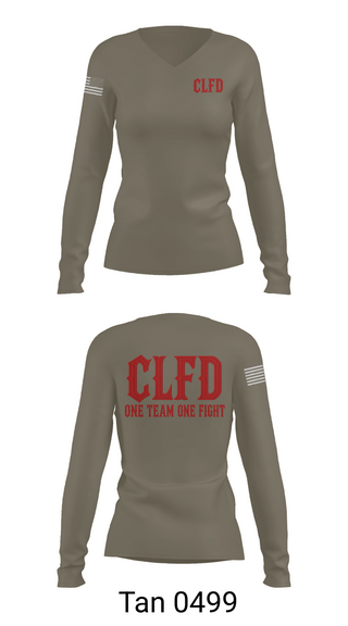 Womens Long Sleeve Vneck Shirt, CLFD, Fire Department, Teamtime, Team time, sublimation, custom sports apparel, team uniforms, spirit wear, spiritwear, sports uniforms, custom shirts, team store, custom team store, fundraiser sports, apparel fundraiser