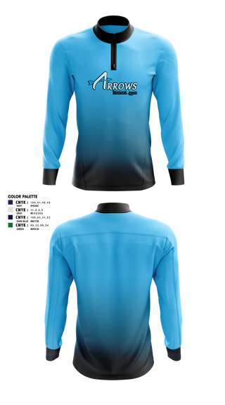 Quarter Zip Jacket, Arrows, Softball, Teamtime, Team time, sublimation, custom sports apparel, team uniforms, spirit wear, spiritwear, sports uniforms, custom shirts, team store, custom team store, fundraiser sports, apparel fundraiser