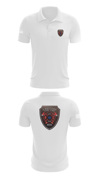Short Sleeve Performance Polo, Lakeside fire, Fire Department, Teamtime, Team time, sublimation, custom sports apparel, team uniforms, spirit wear, spiritwear, sports uniforms, custom shirts, team store, custom team store, fundraiser sports, apparel fundraiser