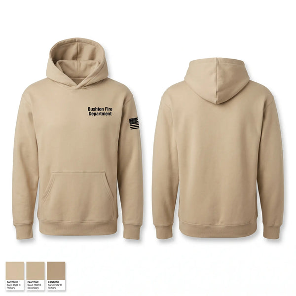Hoodie, Bushton Fire Department, Fire Department, Teamtime, Team time, sublimation, custom sports apparel, team uniforms, spirit wear, spiritwear, sports uniforms, custom shirts, team store, custom team store, fundraiser sports, apparel fundraiser