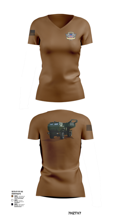 182nd Field Artillery 54920124 Women's Short Sleeve V-neck Shirt - 101