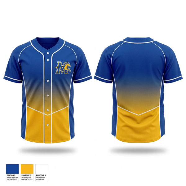 Full Button Baseball Jersey, Marian Colts, Baseball, Teamtime, Team time, sublimation, custom sports apparel, team uniforms, spirit wear, spiritwear, sports uniforms, custom shirts, team store, custom team store, fundraiser sports, apparel fundraiser