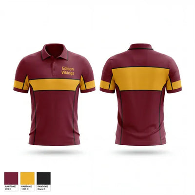 Edison Vikings 2506250 Short Sleeve Performance Polo - 1