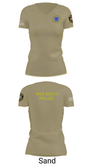 Womens Short Sleeve Vneck Shirt, NSA Mechanicsburg, , Teamtime, Team time, sublimation, custom sports apparel, team uniforms, spirit wear, spiritwear, sports uniforms, custom shirts, team store, custom team store, fundraiser sports, apparel fundraiser