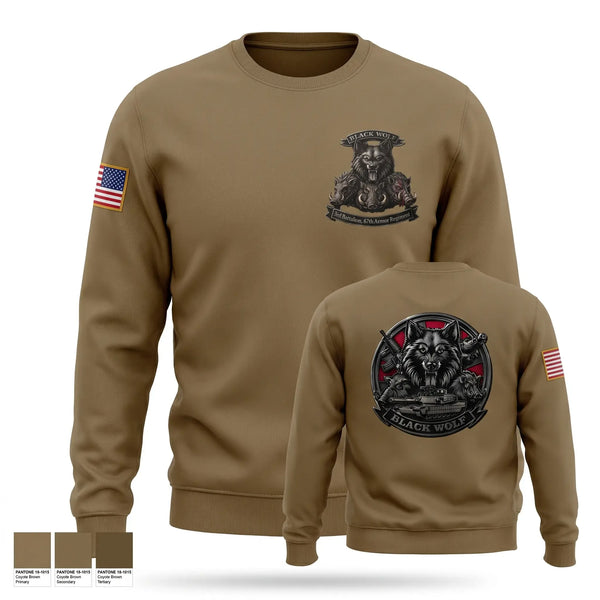 Crew Neck Sweatshirt, Black Wolf Company, 3-67 AR, Army, Teamtime, Team time, sublimation, custom sports apparel, team uniforms, spirit wear, spiritwear, sports uniforms, custom shirts, team store, custom team store, fundraiser sports, apparel fundraiser