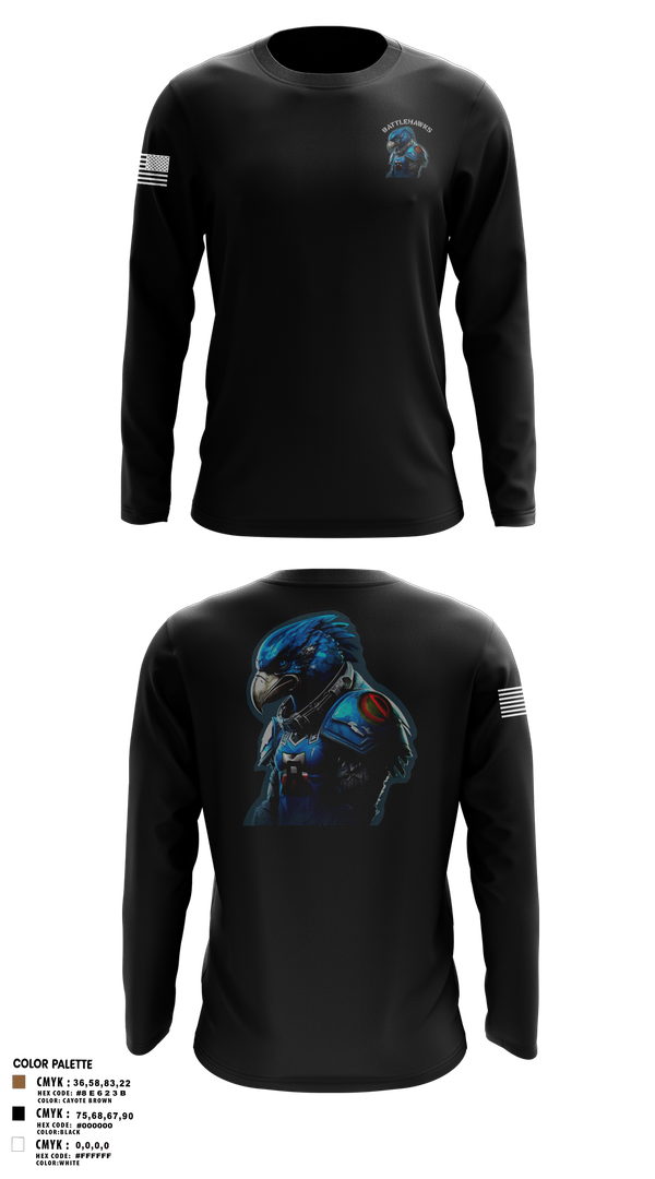 Long Sleeve Performance Shirt, Battlehawks, , Teamtime, Team time, sublimation, custom sports apparel, team uniforms, spirit wear, spiritwear, sports uniforms, custom shirts, team store, custom team store, fundraiser sports, apparel fundraiser
