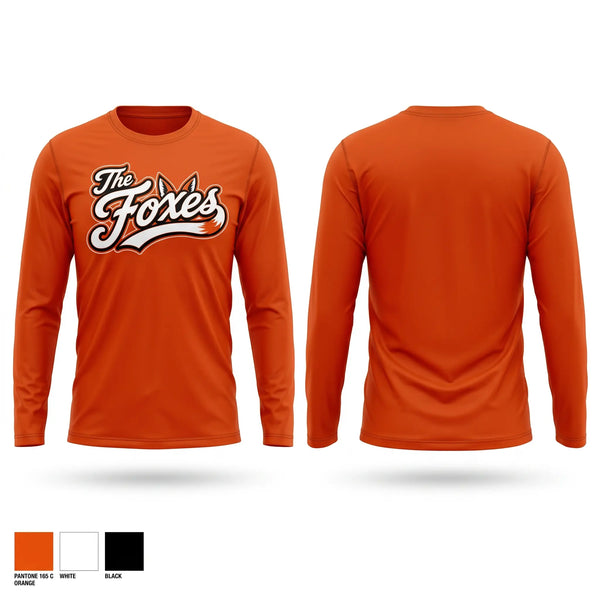 Long Sleeve Performance Shirt, Foxes Fastpitch, Softball, Teamtime, Team time, sublimation, custom sports apparel, team uniforms, spirit wear, spiritwear, sports uniforms, custom shirts, team store, custom team store, fundraiser sports, apparel fundraiser