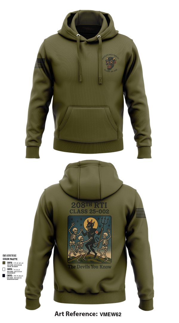 Hoodie, 208th RTI MED TRNG CO Class 25-002, , Teamtime, Team time, sublimation, custom sports apparel, team uniforms, spirit wear, spiritwear, sports uniforms, custom shirts, team store, custom team store, fundraiser sports, apparel fundraiser