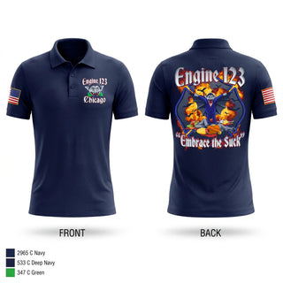 Short Sleeve Performance Polo, Engine 123, Fire Department, Teamtime, Team time, sublimation, custom sports apparel, team uniforms, spirit wear, spiritwear, sports uniforms, custom shirts, team store, custom team store, fundraiser sports, apparel fundraiser