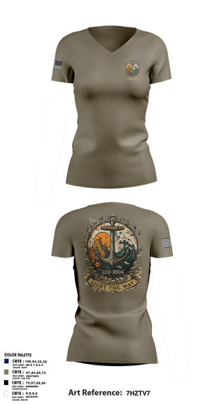 Womens Short Sleeve Vneck Shirt, LCU-2004, Army, Teamtime, Team time, sublimation, custom sports apparel, team uniforms, spirit wear, spiritwear, sports uniforms, custom shirts, team store, custom team store, fundraiser sports, apparel fundraiser