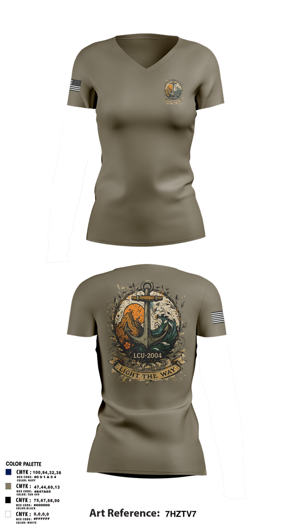 Womens Short Sleeve Vneck Shirt, LCU-2004, Army, Teamtime, Team time, sublimation, custom sports apparel, team uniforms, spirit wear, spiritwear, sports uniforms, custom shirts, team store, custom team store, fundraiser sports, apparel fundraiser