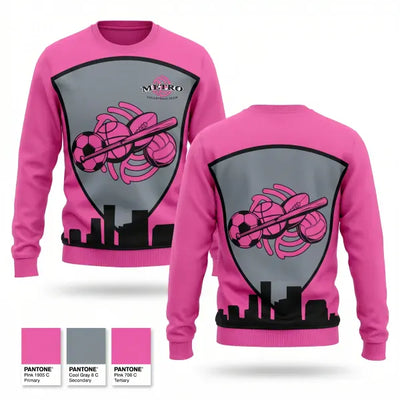 Metro Sports Center Volleyball 19908198 Crew Neck Sweatshirt - 1