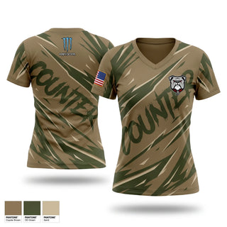 Womens Short Sleeve Vneck Shirt, Bridgeton,Nj-20021, Air Force, Teamtime, Team time, sublimation, custom sports apparel, team uniforms, spirit wear, spiritwear, sports uniforms, custom shirts, team store, custom team store, fundraiser sports, apparel fundraiser