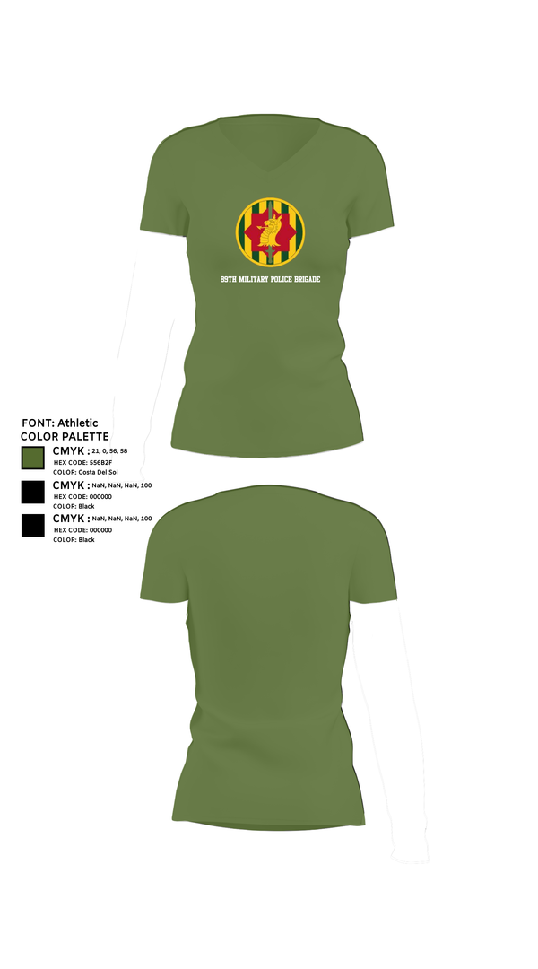 Womens Short Sleeve Vneck Shirt, 89th military police brigade, , Teamtime, Team time, sublimation, custom sports apparel, team uniforms, spirit wear, spiritwear, sports uniforms, custom shirts, team store, custom team store, fundraiser sports, apparel fundraiser