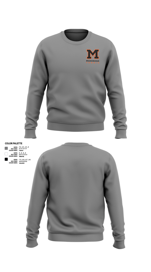 Crew Neck Sweatshirt, Mcdonogh Girls Tennis, Tennis, Teamtime, Team time, sublimation, custom sports apparel, team uniforms, spirit wear, spiritwear, sports uniforms, custom shirts, team store, custom team store, fundraiser sports, apparel fundraiser
